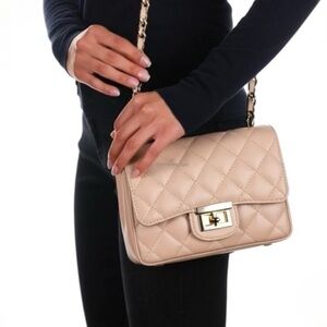 CHIAROSCURO CHARLOTTE Pale Pink Soft Leather Shoulder Bag Tote Purse Crossbody